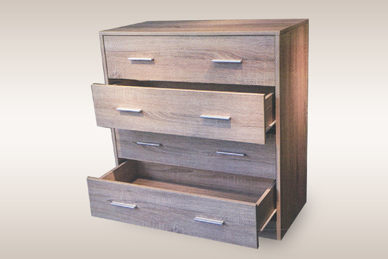 Tabela de cabeceira antiga Nightstand da madeira do carvalho com 4 gavetas