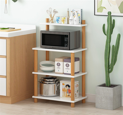 Prateleira de madeira de Kitchen Microwave Rack do padeiro de Vaneer de 3 séries
