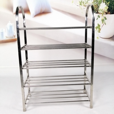 ODM BSCI banco de aço inoxidável do metal da mobília da cremalheira da sapata de 5 camadas para o quarto da sala de visitas