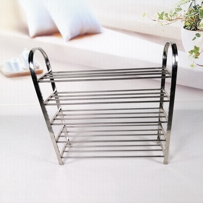ODM BSCI banco de aço inoxidável do metal da mobília da cremalheira da sapata de 5 camadas para o quarto da sala de visitas