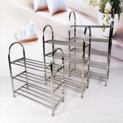 ODM BSCI banco de aço inoxidável do metal da mobília da cremalheira da sapata de 5 camadas para o quarto da sala de visitas