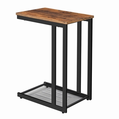 C dá forma à mesa de centro Sofa Nesting End Tables da madeira e do metal