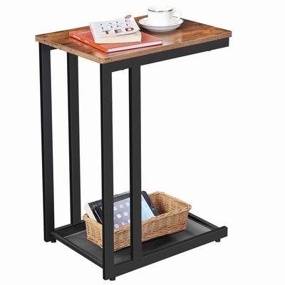 C dá forma à mesa de centro Sofa Nesting End Tables da madeira e do metal