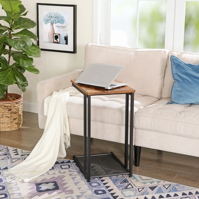 C dá forma à mesa de centro Sofa Nesting End Tables da madeira e do metal