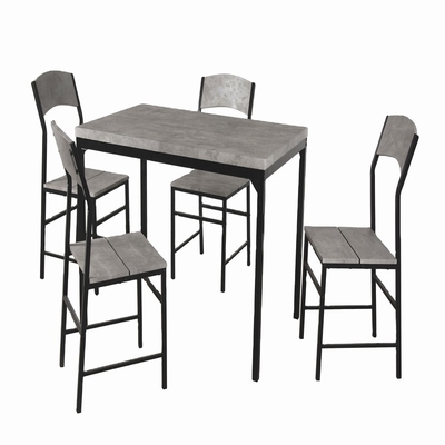 A mesa de jantar de madeira do ODM de Roydom e 4 cadeiras ajustaram o grupo da mesa de jantar de 5 partes