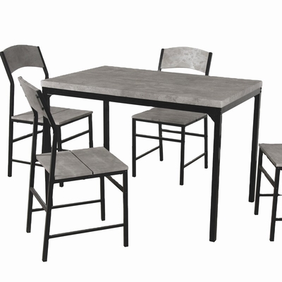 A mesa de jantar de madeira do ODM de Roydom e 4 cadeiras ajustaram o grupo da mesa de jantar de 5 partes