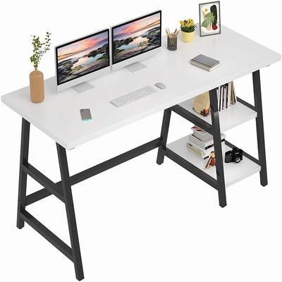 Mesa de madeira do computador de escritório do metal com ODM das prateleiras