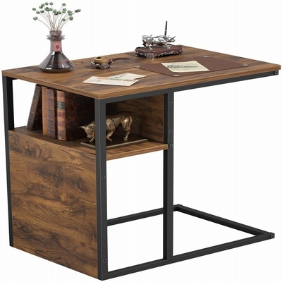 C deu forma à tabela de cabeceira reversível Nightstand da madeira do abeto do quadro do metal com prateleira