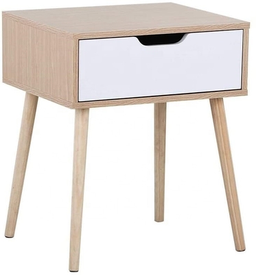 Tabela de cabeceira pequena da madeira do folheado contemporâneo nightstand de 12 polegadas