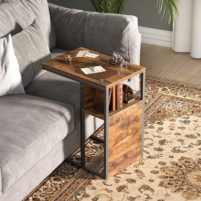 O lado de madeira de aço reversível feito sob encomenda Nightstand de C apresenta para a sala de visitas