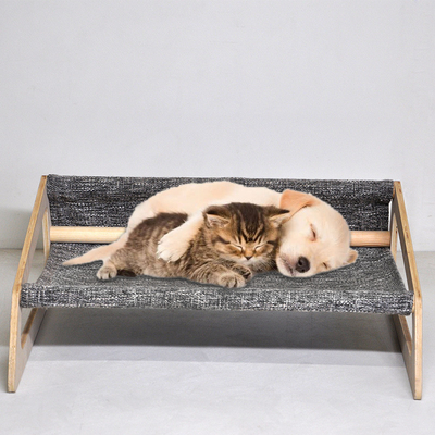 Sono de madeira amigável de Sofa Raised Dog Bed Wood do cão de Eco
