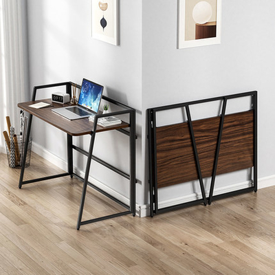 Escritório pequeno dobrável do apartamento da mobília da mesa da madeira e do metal do computador do GV do ODM