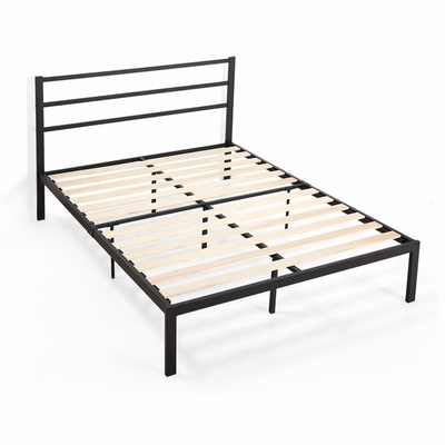 As venezianas de madeira da mobília do metal do OEM passam o tamanho da rainha do quadro da cama
