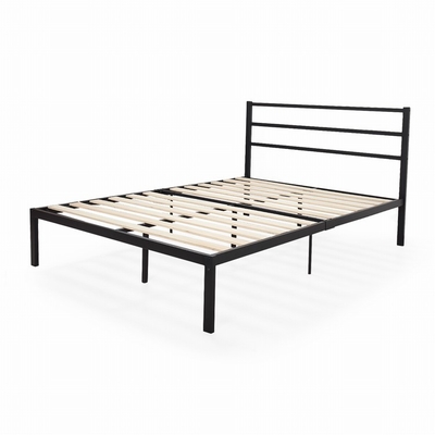 As venezianas de madeira da mobília do metal do OEM passam o tamanho da rainha do quadro da cama