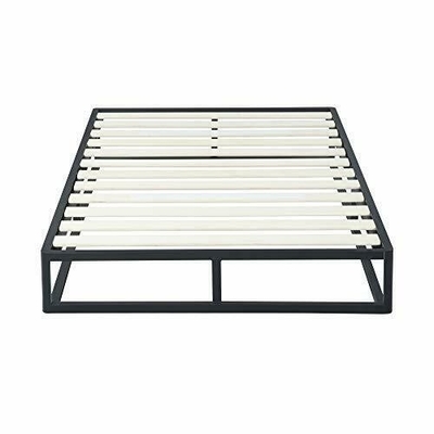 Quadro personalizado da cama do ferro forjado do rei Metal Bed Frame com venezianas de madeira